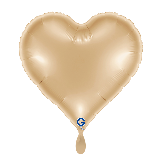 1 Ballon - Sweetie Heart - Or blanc