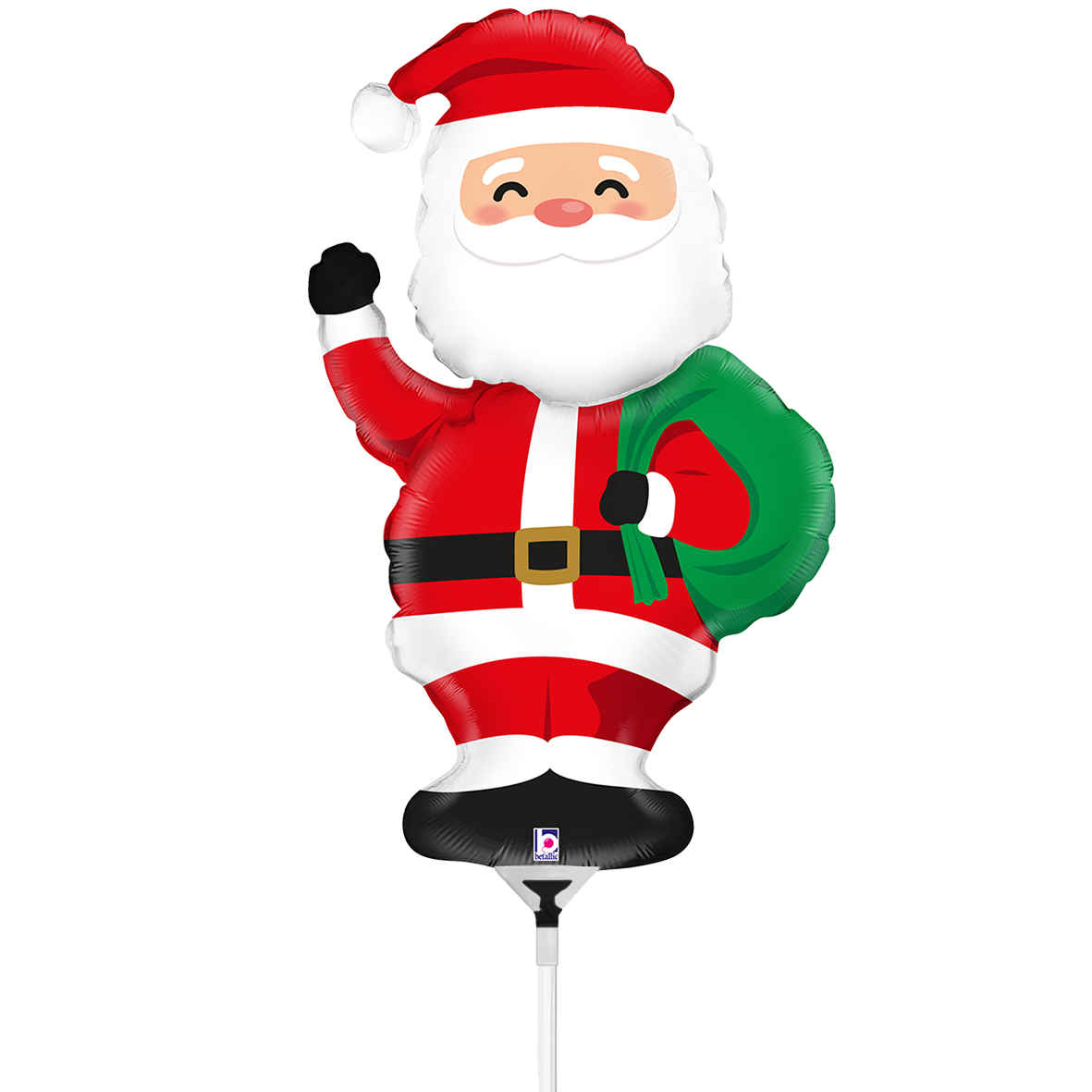 10 miniballonnen luchtgevuld - Kerstman (onverpakt)