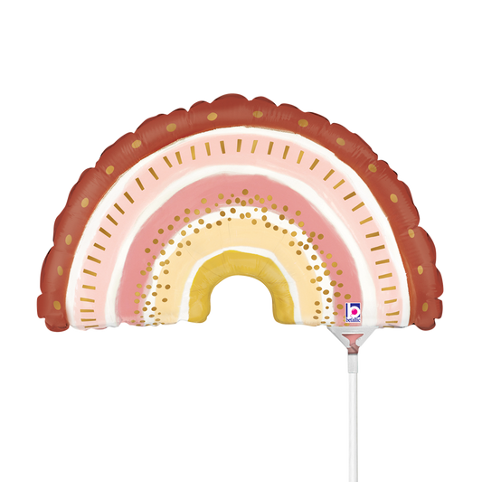 10 Miniballonnen Luchtgevuld - Boho Regenboog (Onverpakt)