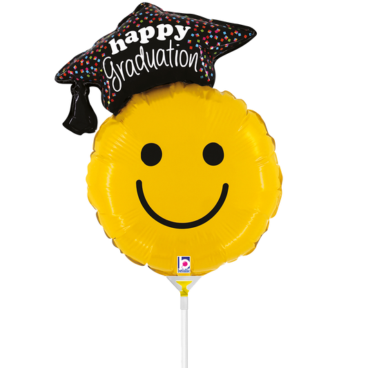 10 Miniballonnen Luchtgevuld - Graduation Smiley (Onverpakt)