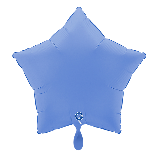 1 Ballon - Étoile - Bleu Lotus Mat Doux