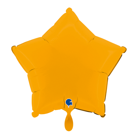 1 Ballon - Ster - Mat Okergeel