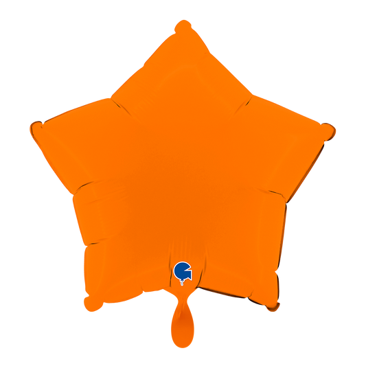 1 Ballon - Ster - Mat Oranje