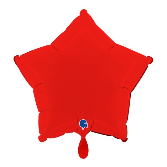 1 Ballon - Ster - Mat Rood