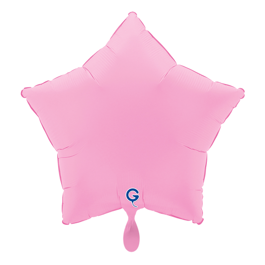 1 Ballon - Étoile - Rose Sakura Mat Doux