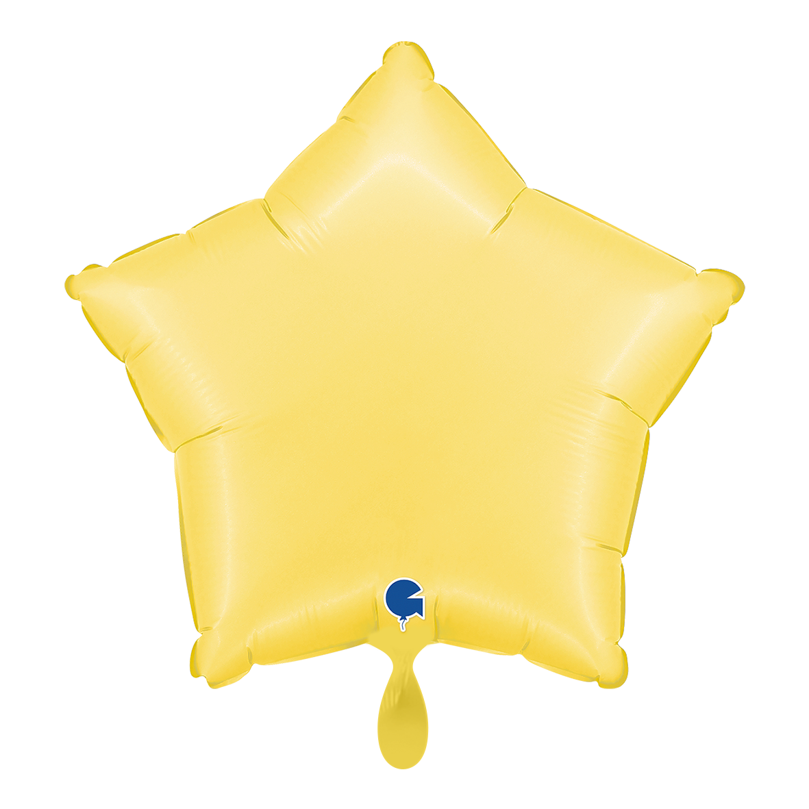 1 Ballon - Stern - Satin Bananengelb