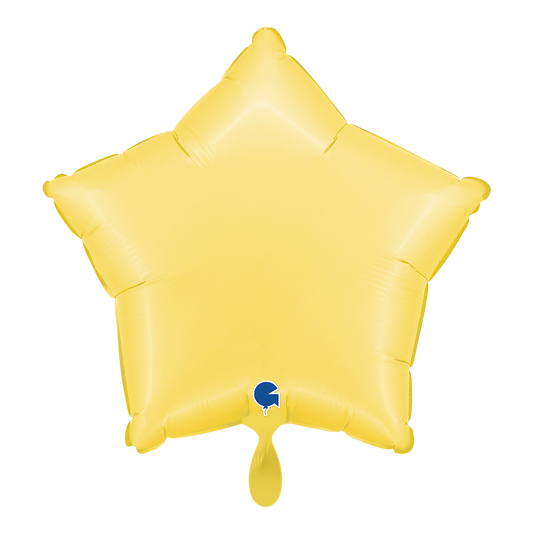 1 Ballon - Stern - Satin Bananengelb