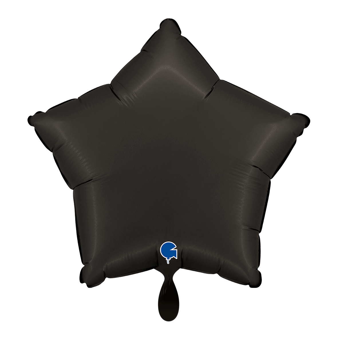 1 Ballon - Étoile - Satin Fumé Noir
