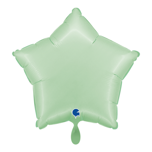 1 ballon - Ster - Satijnglans Mint