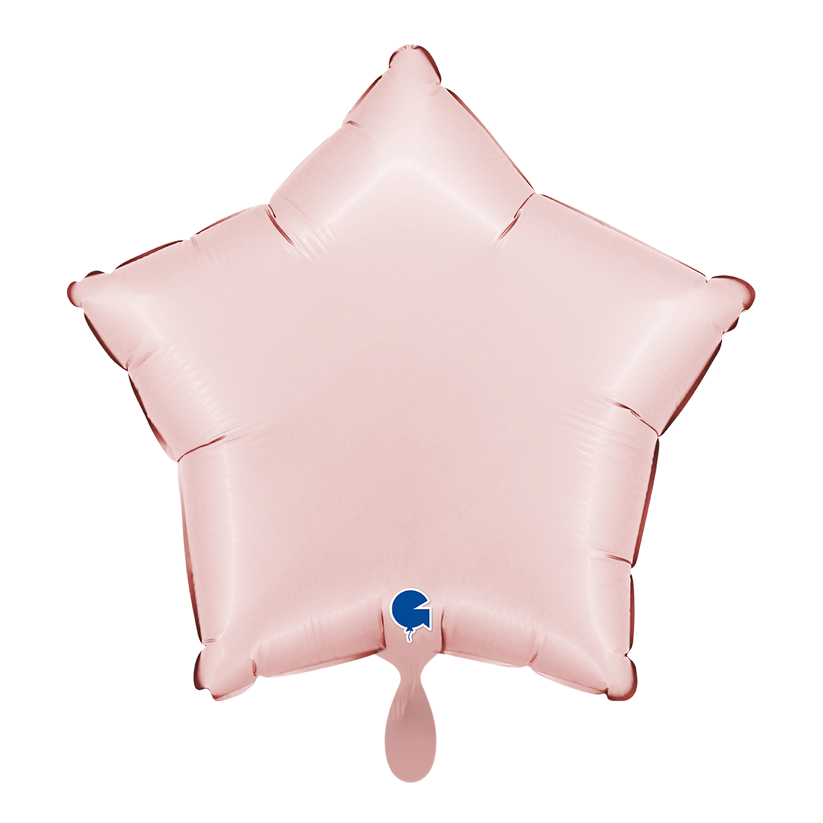 1 Ballon - Étoile - Satin rose pastel