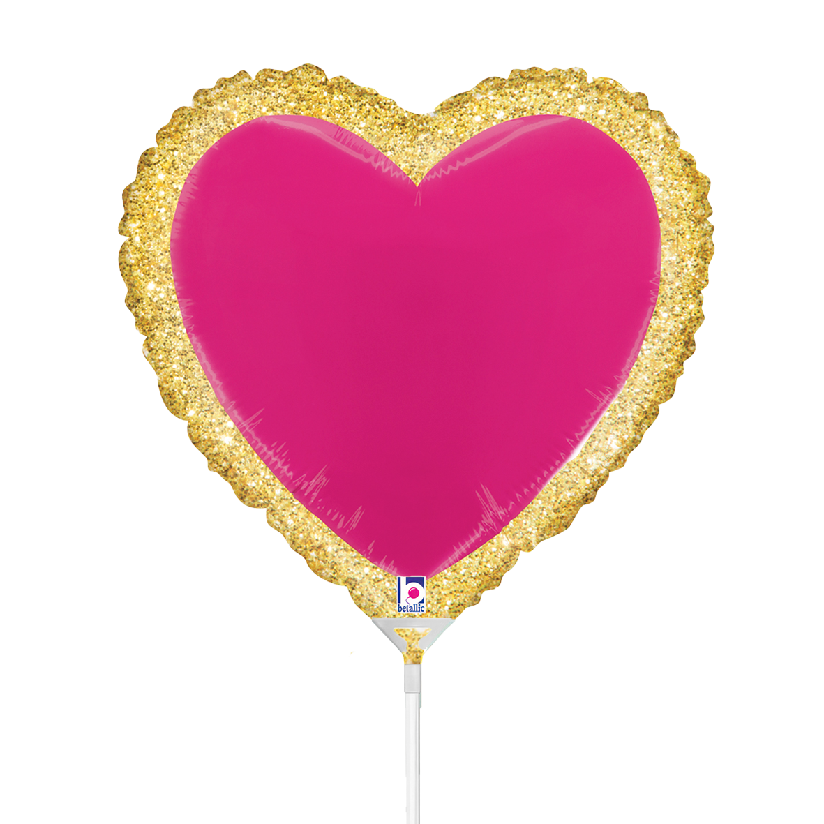 10 Mini-ballons gonflés à l'air - Cœur à motifs (Non emballé)