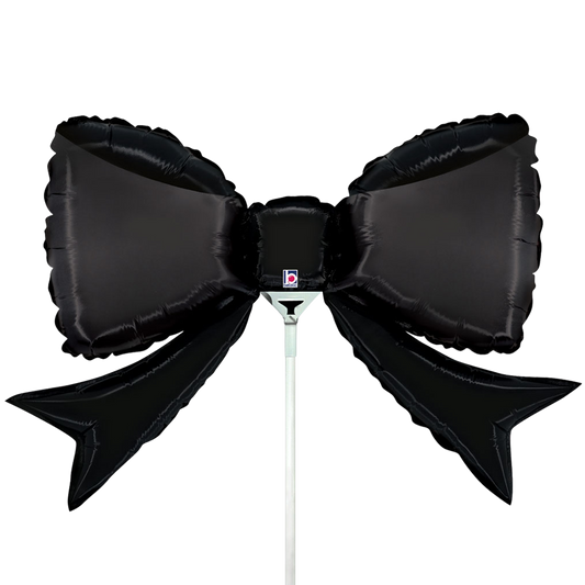10 mini-ballons non gonflés - Mini nœud noir (non emballés)