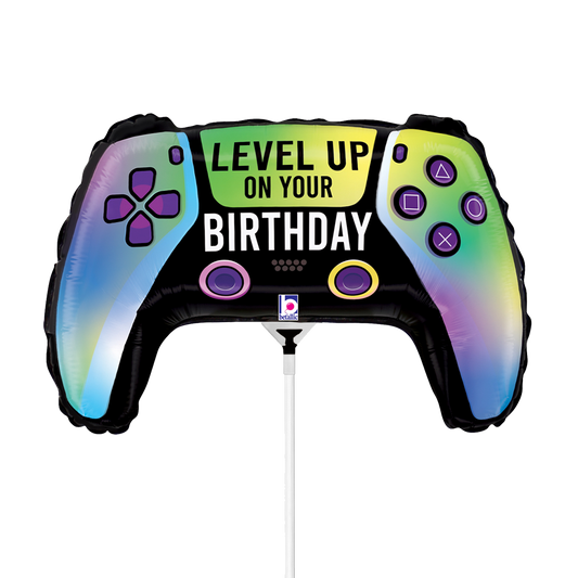 10 Miniballonnen Luchtgevuld - Levendige Game Controller Verjaardag (Onverpakt)