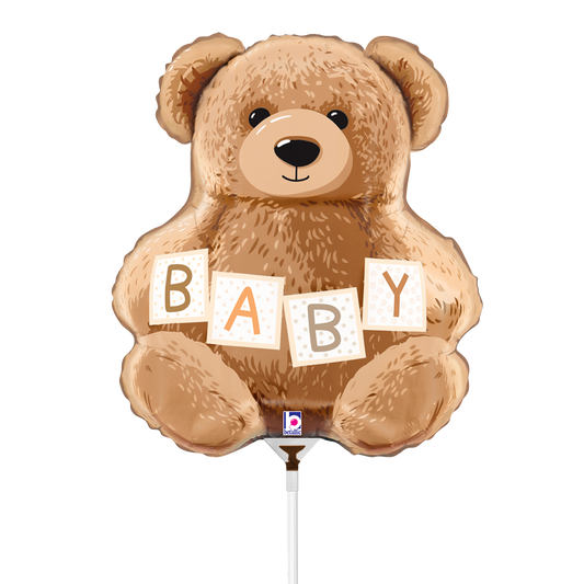 10 Miniballonnen Luchtgevuld - Baby Teddybeer (Onverpakt)