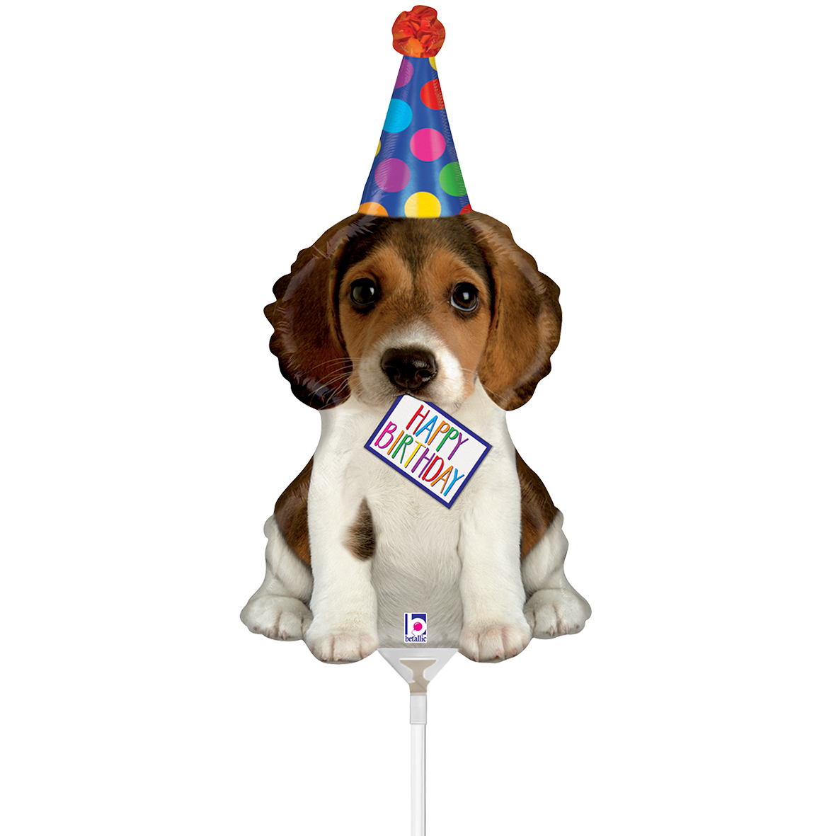 10 Miniballonnen Luchtgevuld - Birthday Puppy (Onverpakt)