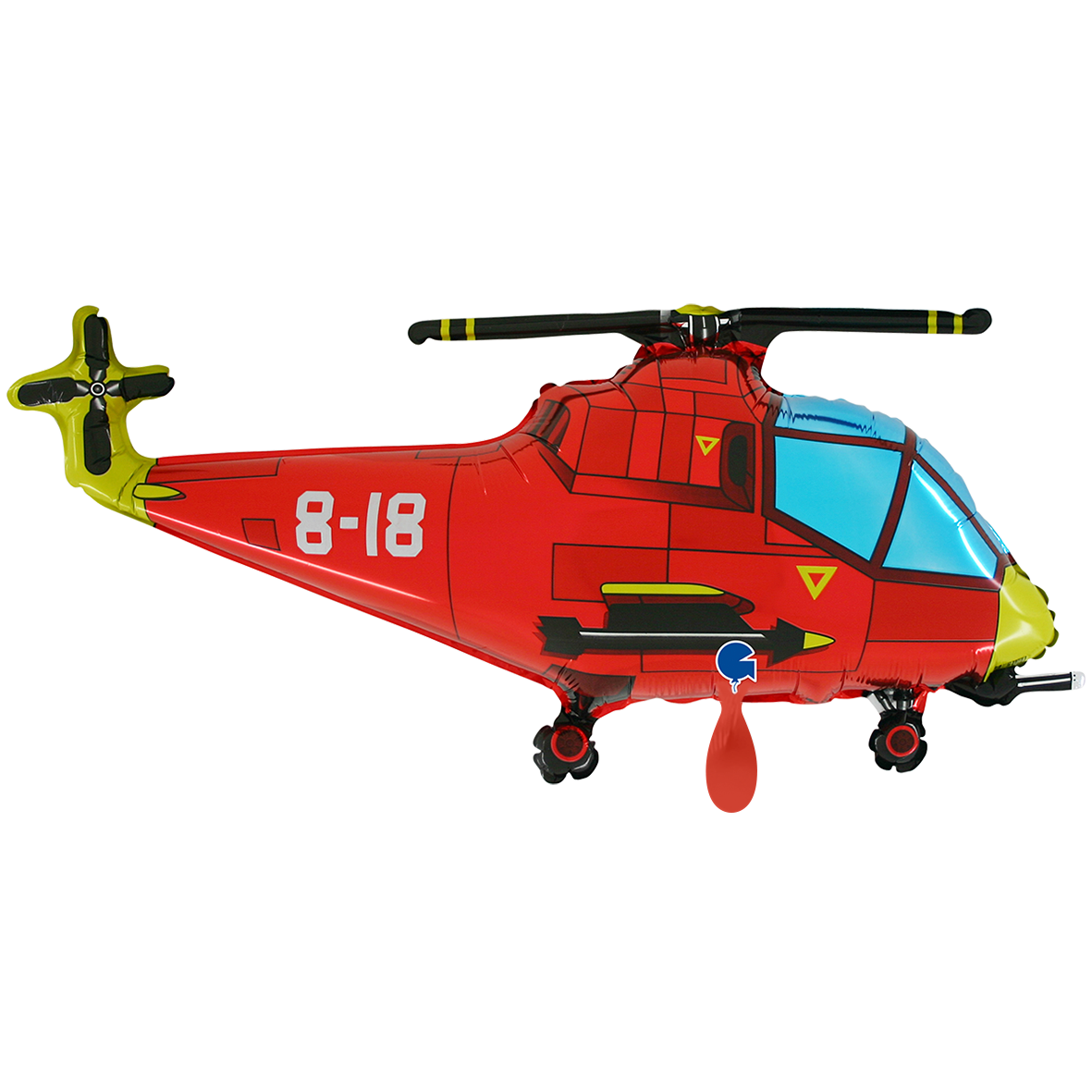 1 Ballon XXL - Hélicoptère Rouge