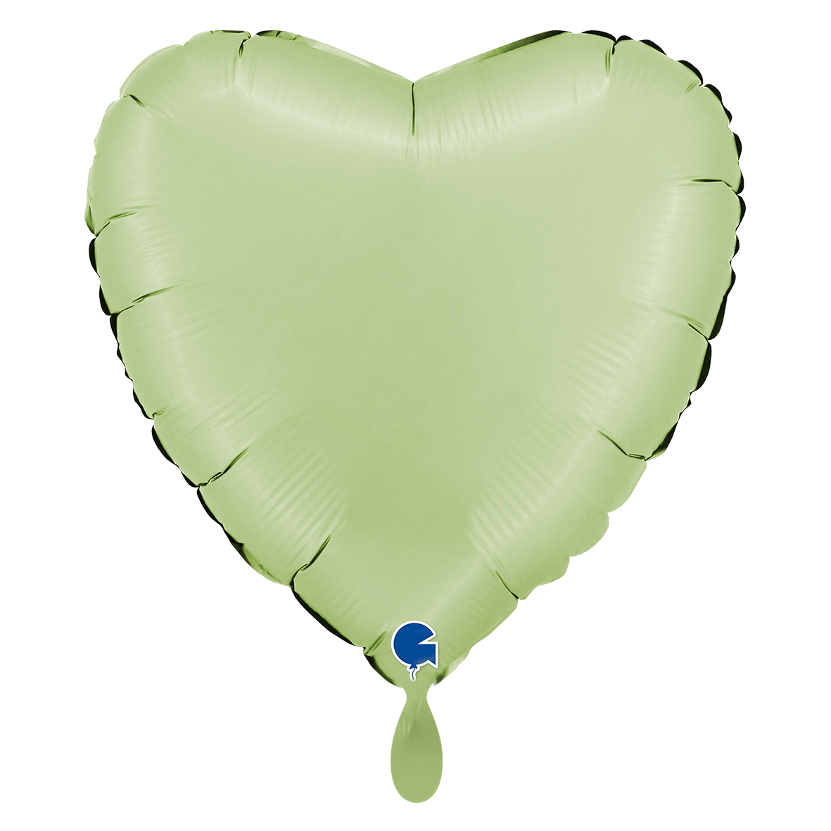 1 Ballon XL - Cœur - Vert Olive Satiné