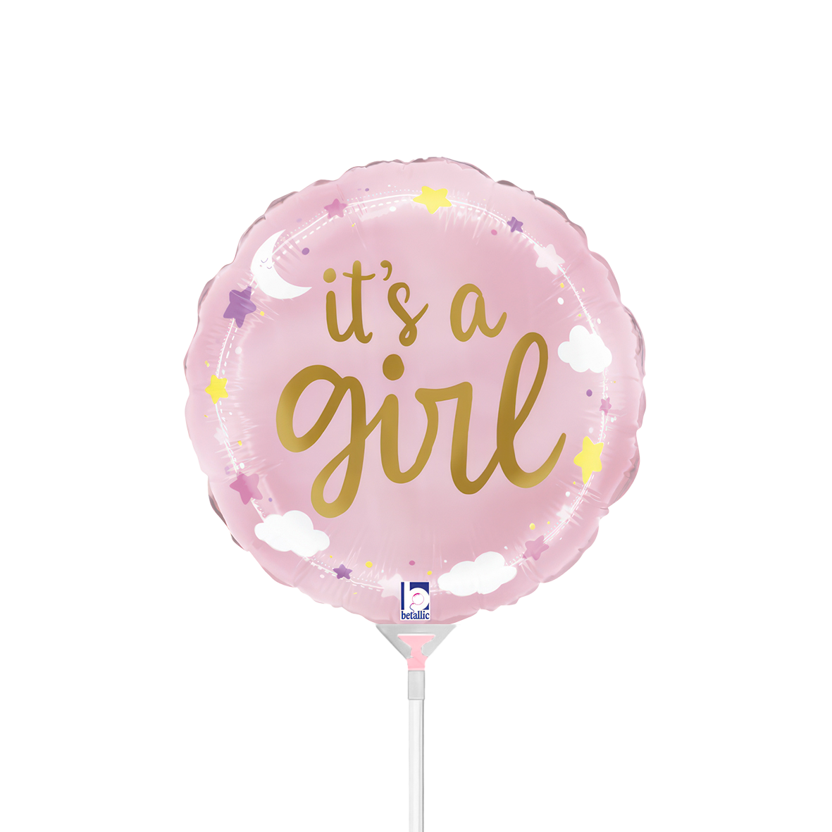 10 Miniballonnen Luchtgevuld - It's A Girl Sterren & Wolken (Onverpakt)