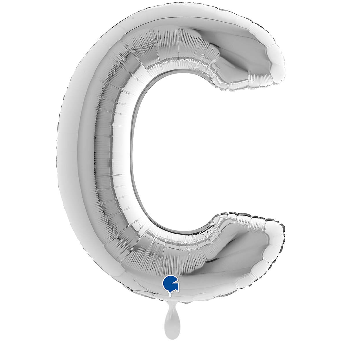 1 Ballon XXL - Letter C - Zilver