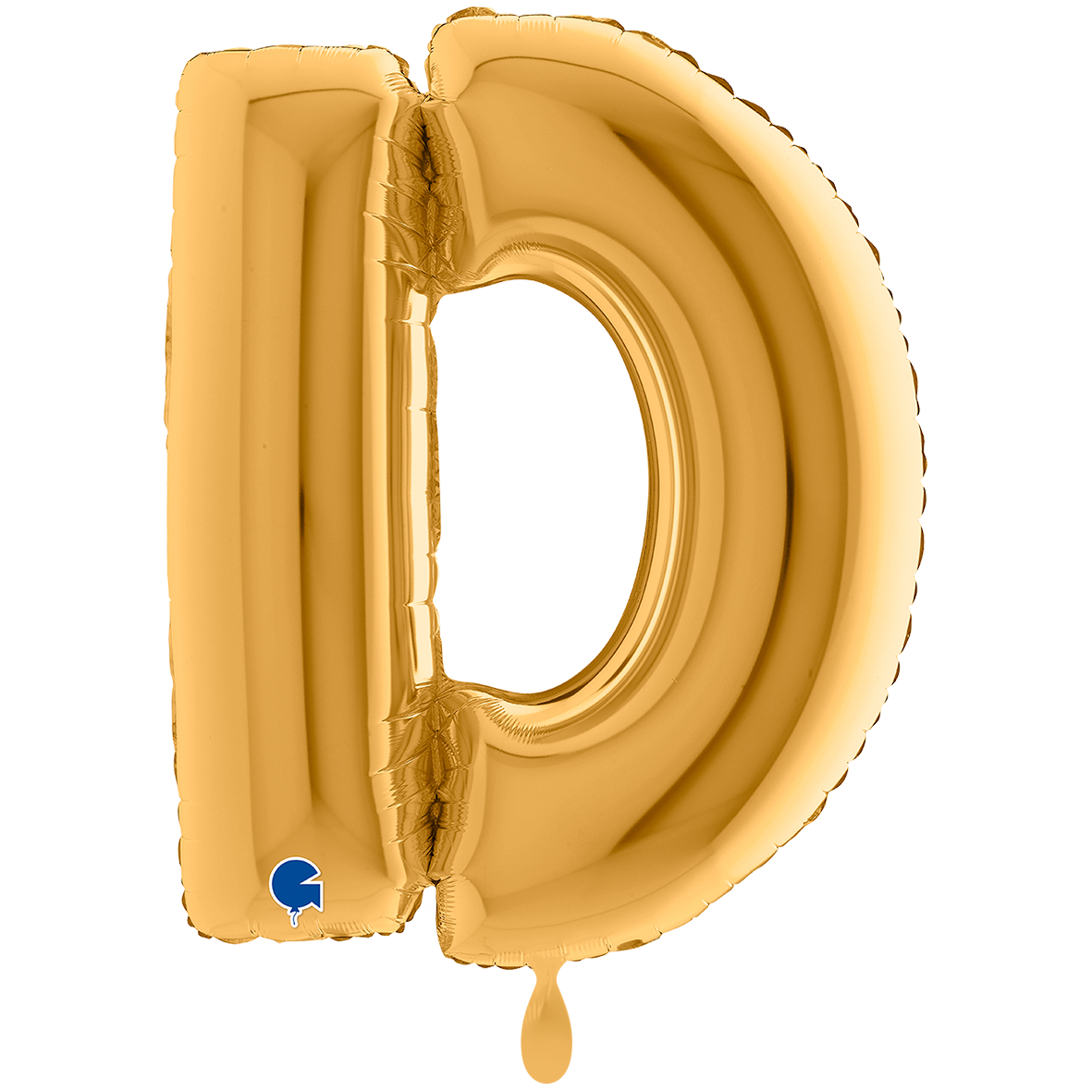 1 Ballon XXL - Letter D - Goud