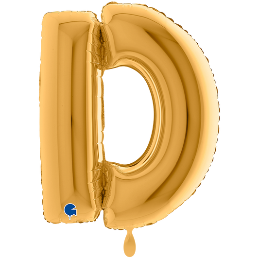 1 Ballon XXL - Lettre D - Or