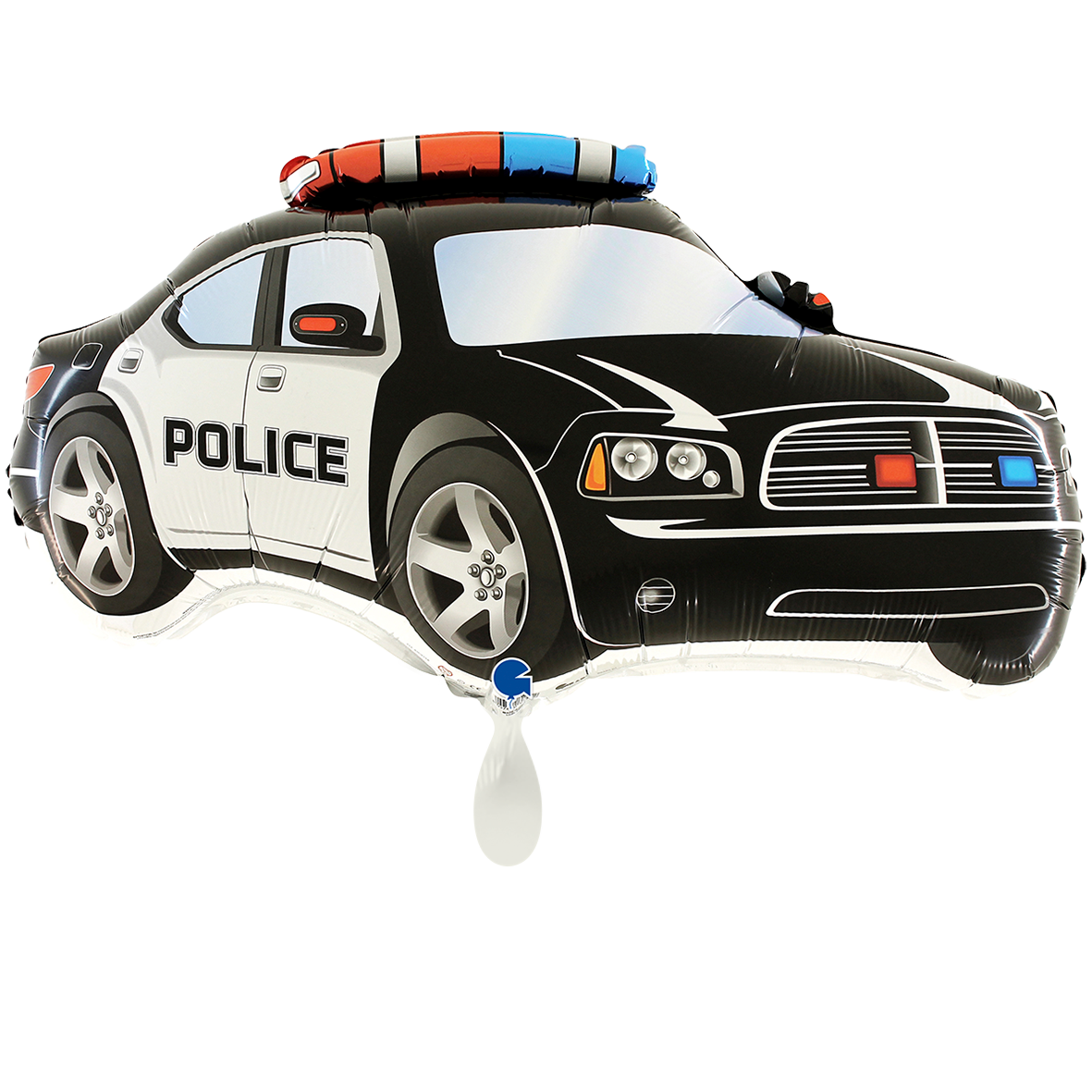 1 Ballon XXL - Voiture de Police Noire