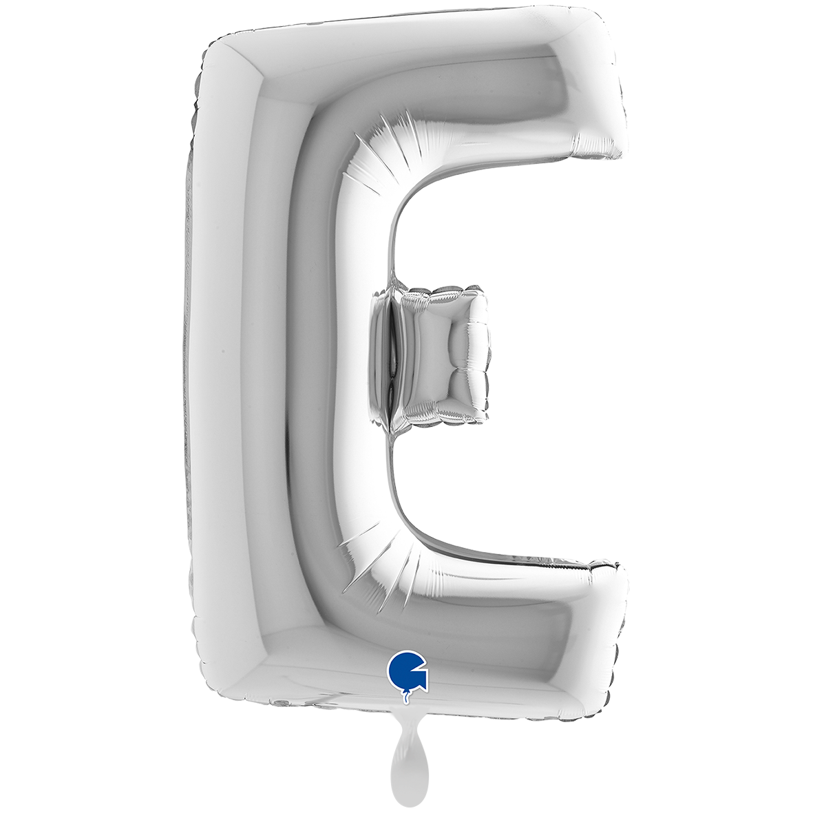 1 Ballon XXL - Letter E - Zilver