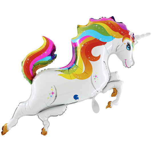 1 Ballon géant XXL - Motif licorne arc-en-ciel