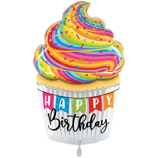 1 Ballon XXL - Speciale Levering B-Day Cupcake
