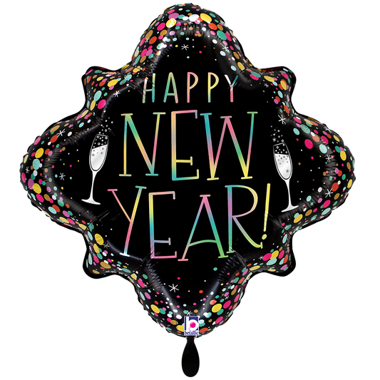 1 Ballon XXL - New Year Party Confetti Frame