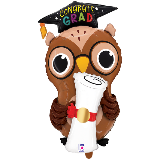 1 Ballon XXL - Graduatie Uil Diploma