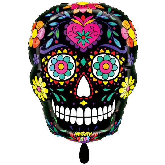 1 Ballon XXL - Mighty Black Sugar Skull