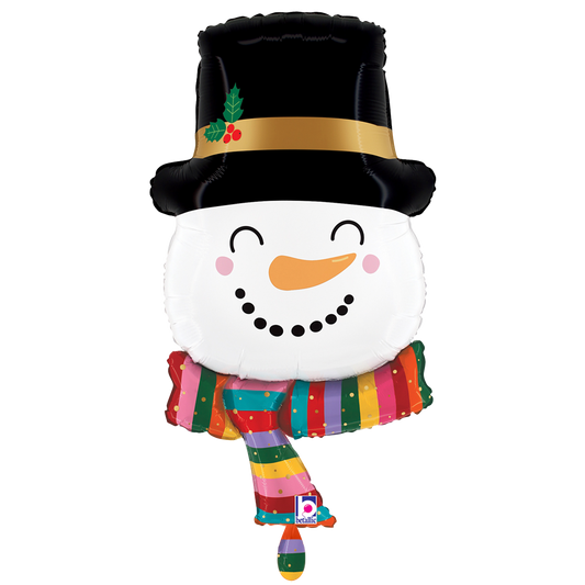 1 Ballon XXL - Bonhomme de neige joyeux