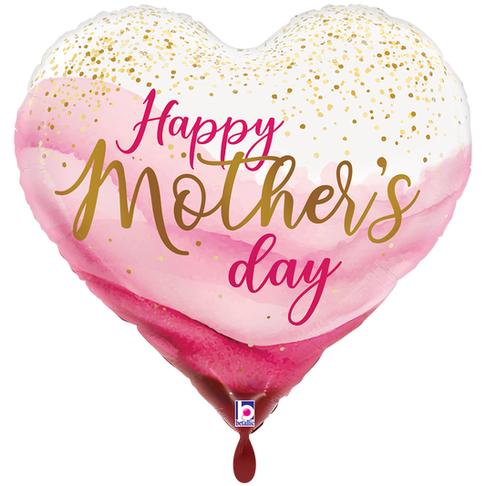 1 Ballon XXL - Moederdag Mooi Roze Hart