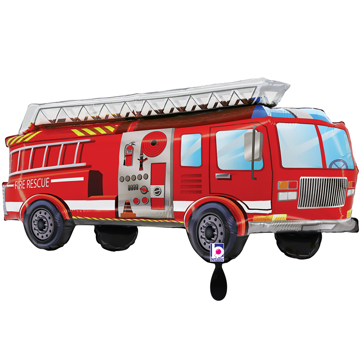 1 Ballon géant - Camion de pompiers rouge