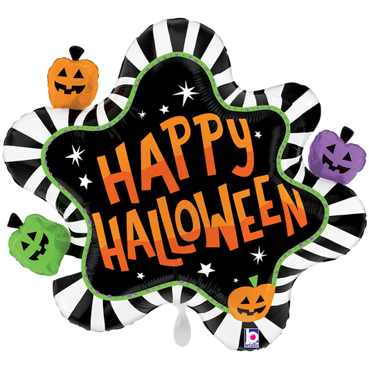 1 Ballon XXL - Halloween Rayé Éclaboussure