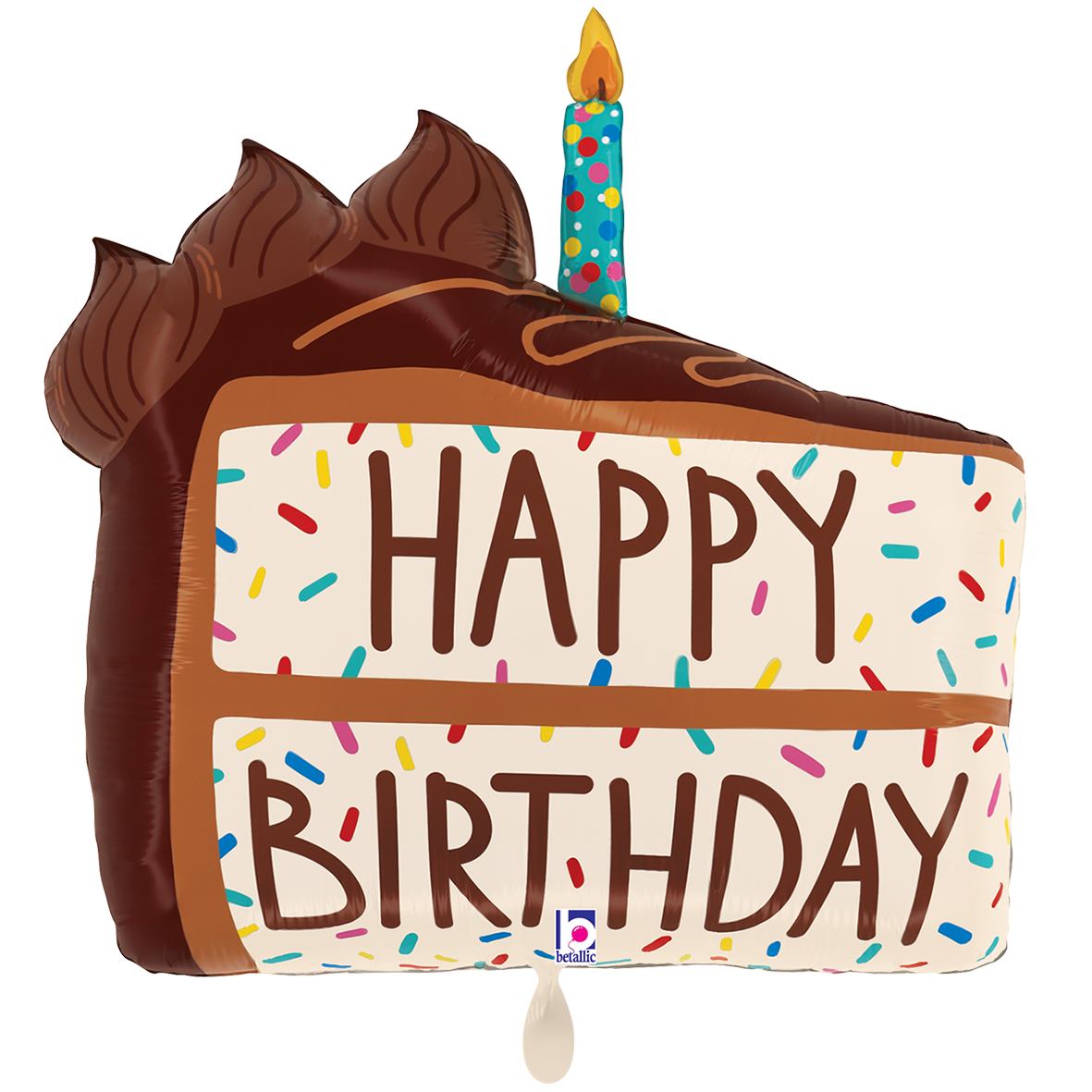 1 Ballon XXL - BDay Part de Gâteau au Chocolat
