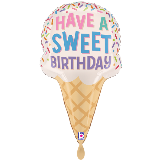 1 Ballon XXL - Sweet Birthday Cornet de glace