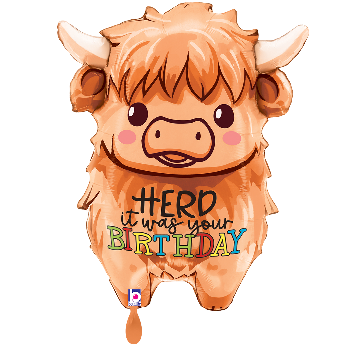 1 Ballon XXL – Anniversaire Vache des Highlands
