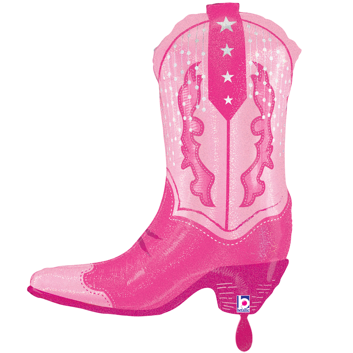 1 Ballon Géant - Botte de Cowgirl Rose