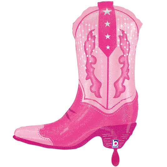 1 Ballon Géant - Botte de Cowgirl Rose