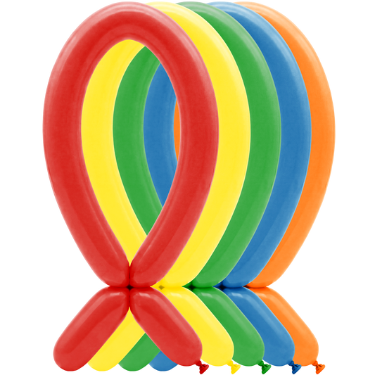 100 ballons à sculpter - 5x152cm - Assortiment mode