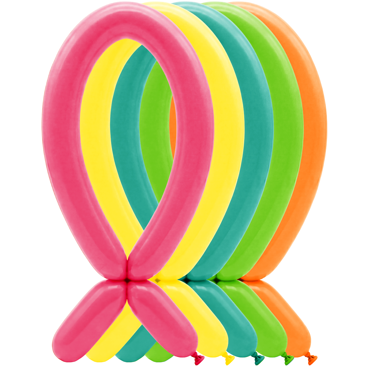 100 modelleerballonnen - 5x152cm - Tropisch assortiment