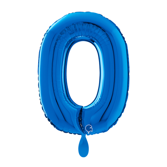 1 Ballon XL - Chiffre 0 - Bleu