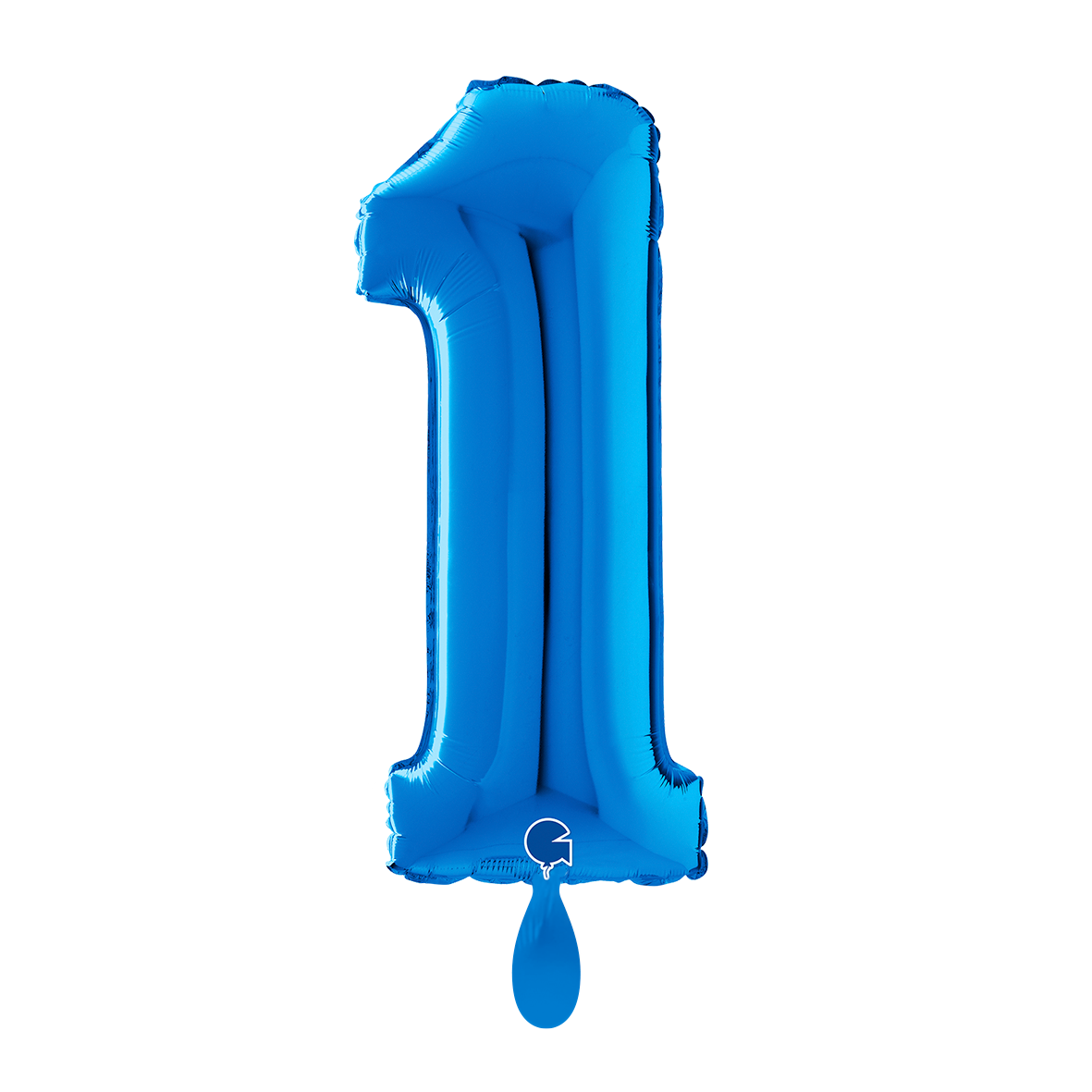 1 Ballon XL - Cijfer 1 - Blauw