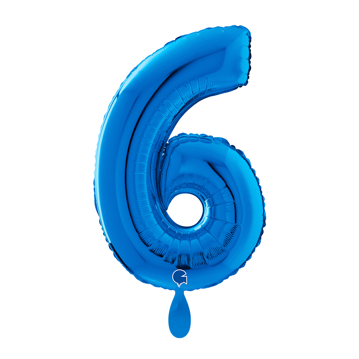 1 Ballon XL - Nummer 6 - Blauw