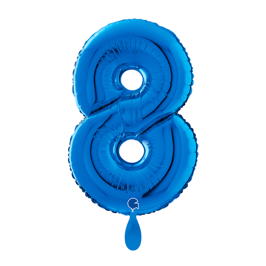 1 Ballon XL - Chiffre 8 - Bleu
