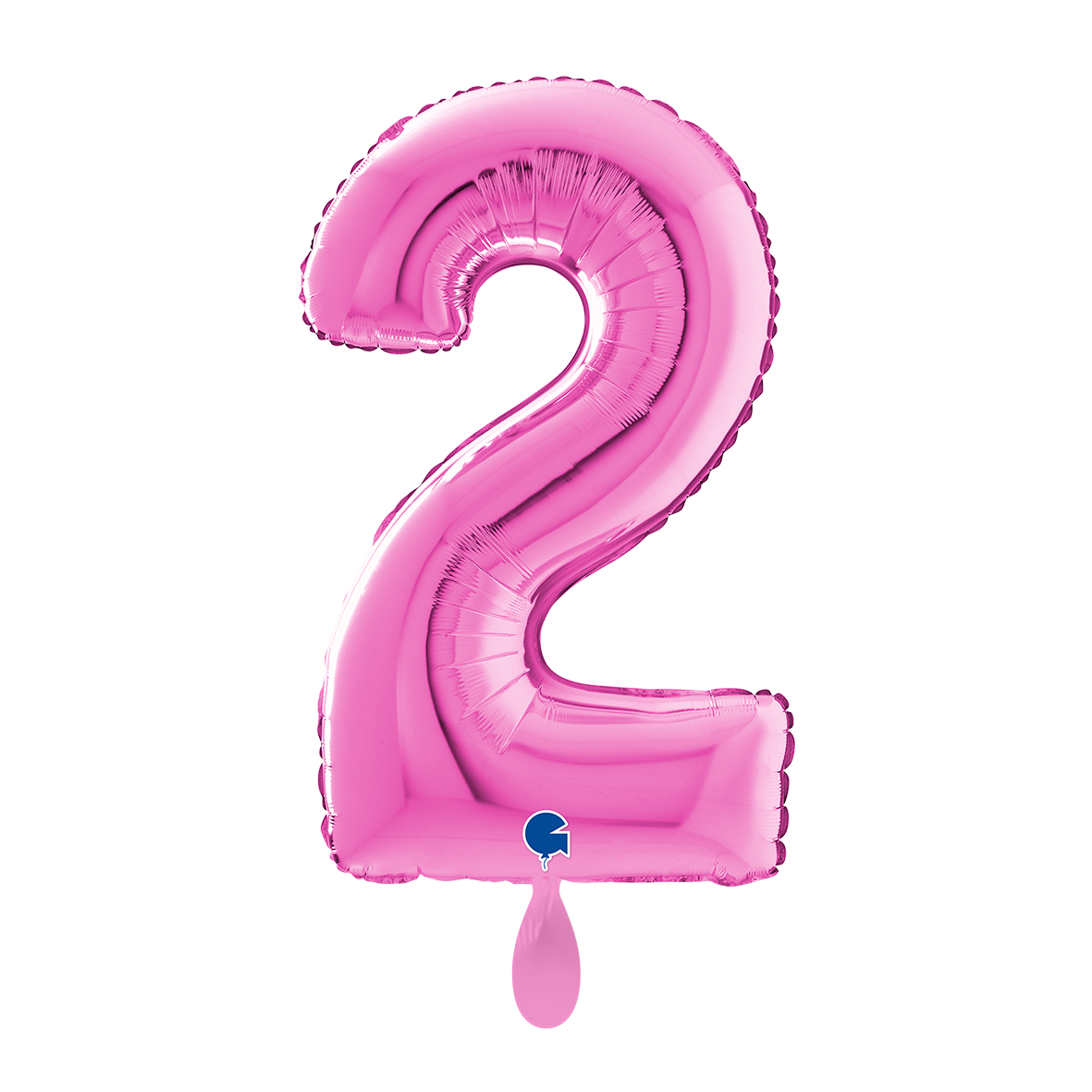 1 Ballon XL - Chiffre 2 - Fushia