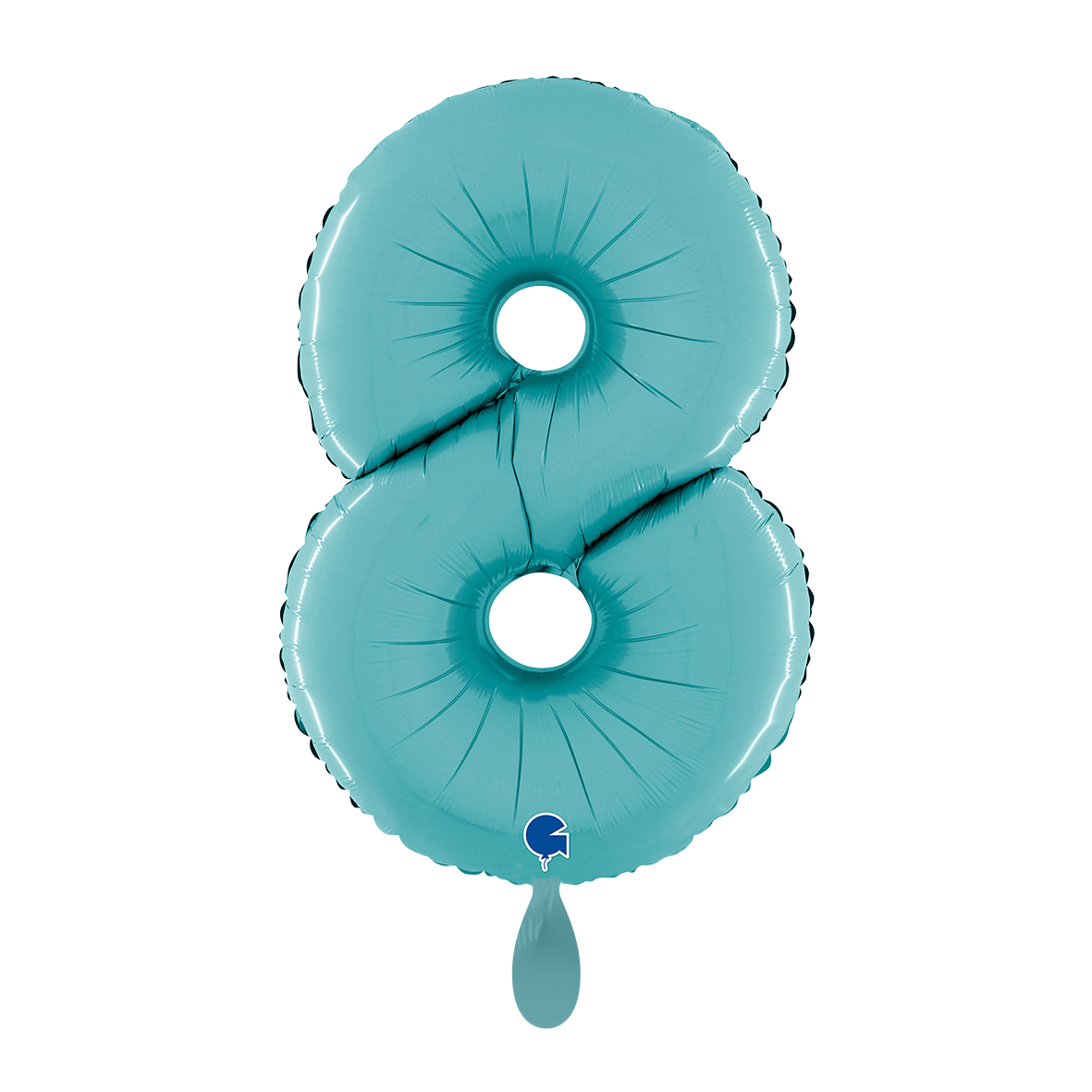 1 Ballon XL - Chiffre 8 - Bleu Pastel