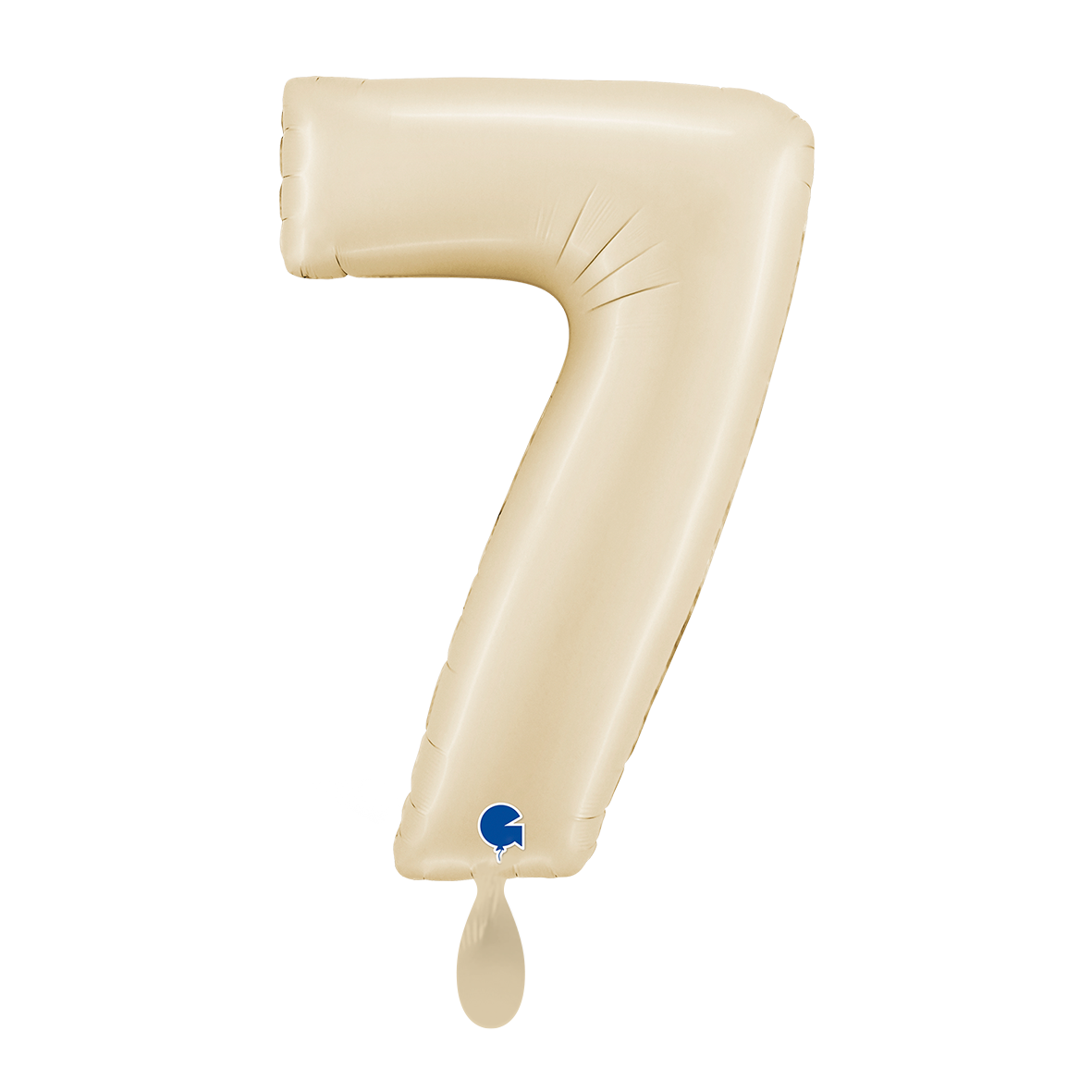 1 ballon XL - Chiffre 7 - Crème Satin